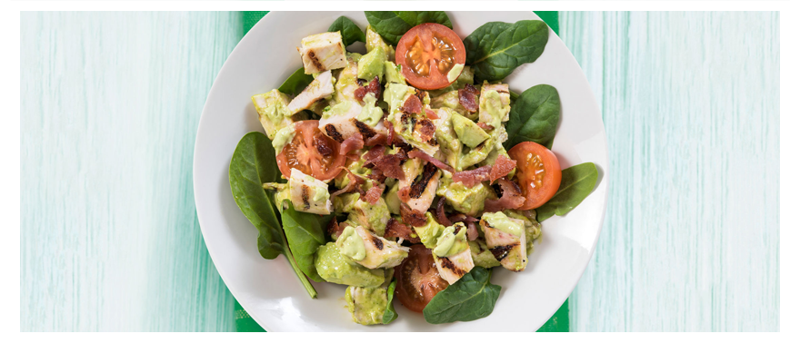 Chicken bacon salad 880x400