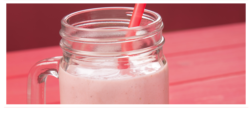 Fruit and oat smoothie head
