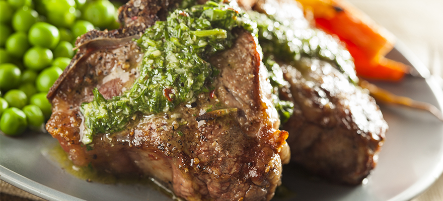 Lamb Chops with Pesto Crumb