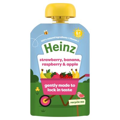 Heinz Strawberry. Banana. Raspberry & Apple 6+ Months 100g