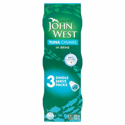 John West Tuna Chunks In Brine 3 Pack 240g
