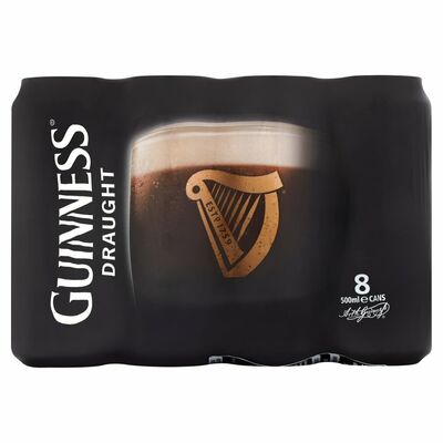 Guinness Draught Stout Can Pack 8 x 500ml