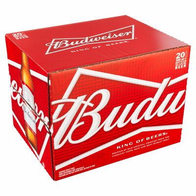 BUDWEISER BOTTLE PACK 20 X 300ML