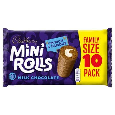 Cadbury Chocolate Mini Rolls 10 Pack 265g