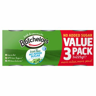 Batchelors Sugar Free Peas 3 Pack 225g