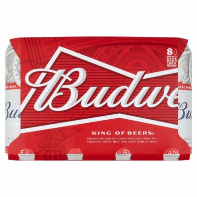 BUDWEISER CAN PACK 8 X 500ML