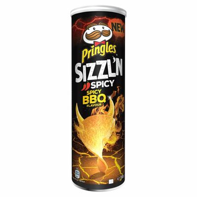 PRINGLES SIZZLIN SPICY BBQ 180G