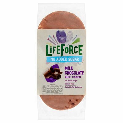 Lifeforce Rice Cakes Milk Chocolate No Added Sugar 100g