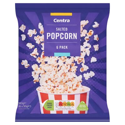 Centra Salted Popcorn 6 Pack 30g