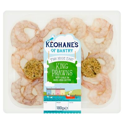 Keohane's King Prawns With garlic & Mixed Herb Butter 180g