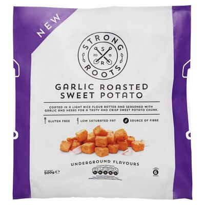 Strong Roots garlic Sweet Potato Chunks 500g