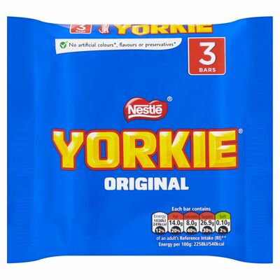 Nestlé Yorkie Original Chocolate Bars 3 Pack 138g