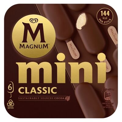 Magnum Mini Classic Ice Cream 6 Pack 330ml