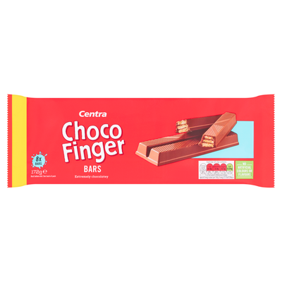 CENTRA MILK CHOCOLATE FINGERS 8 PACK 172G