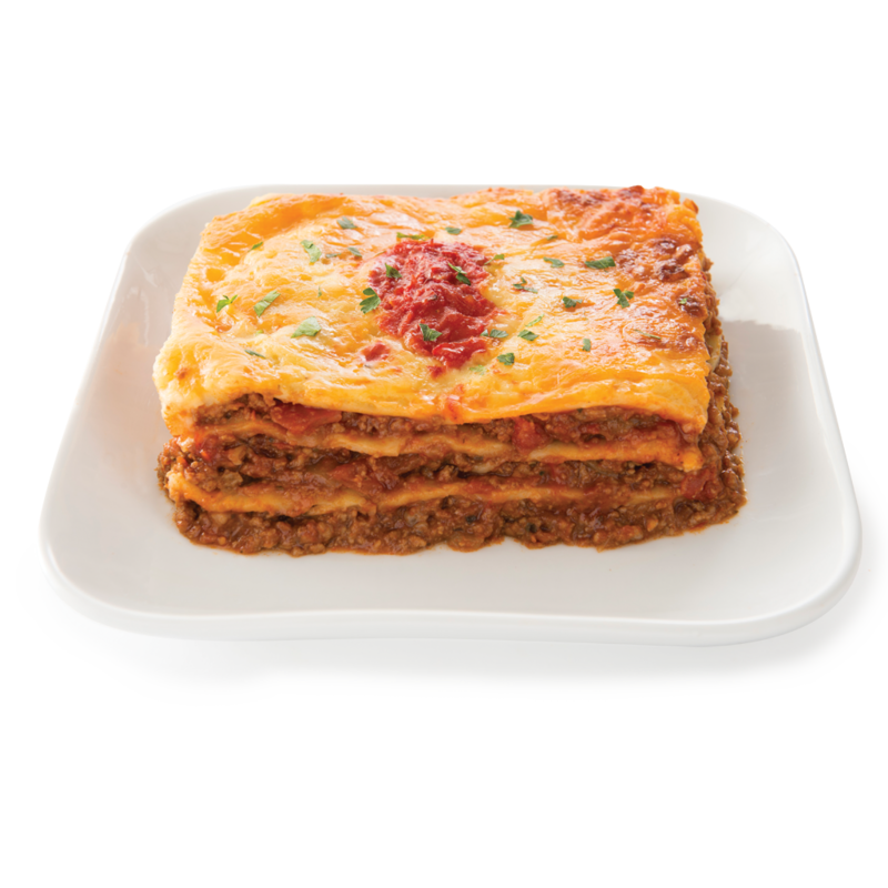 Centra lasagne on a plate