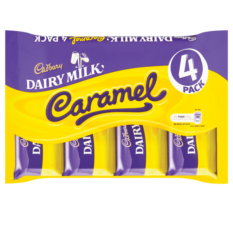 Cadbury Dairy Milk Caramel Chocolate Bar 4pack