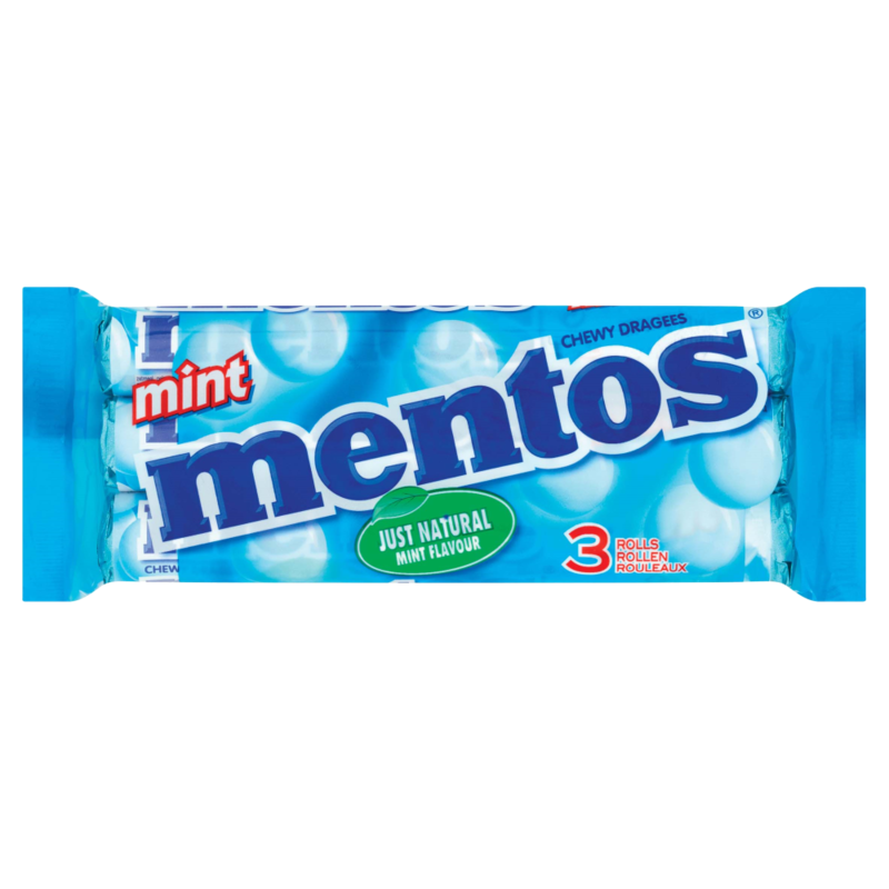 Mentos Mint Chewy Dragees 3 x 38g
