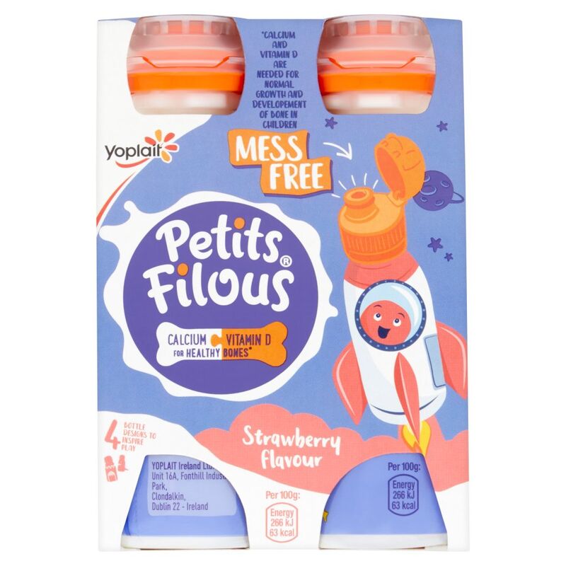 Petits Filous Strawberry Flavour 4 x 100g (400g)