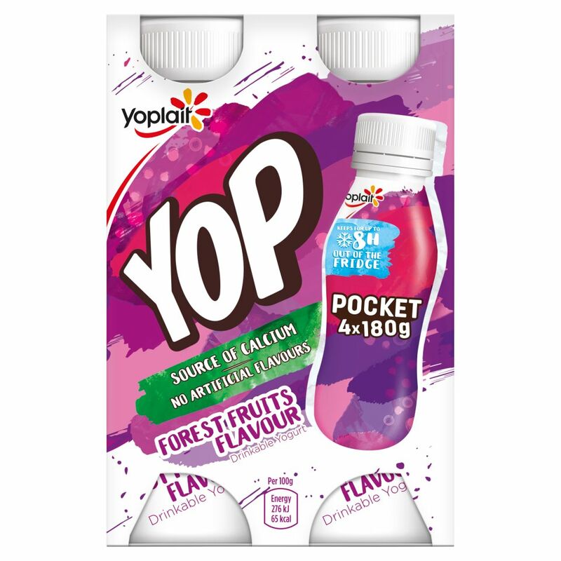Yoplait YOP Forest Fruits Flavour Drinkable Yogurt 4 x 180g (720g)