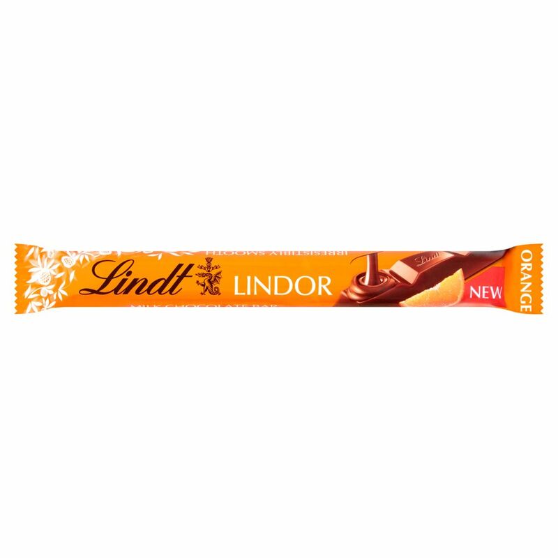 Lindt Lindor Orange Milk Chocolate Bar 38g