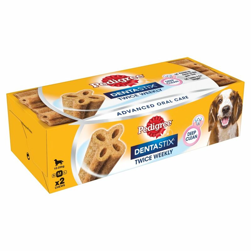 PEDIGREE Dentastix Twice Weekly Medium Dog Dental Chew 2 Sticks