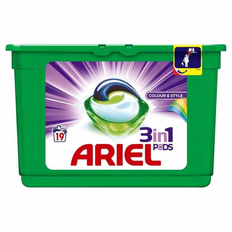 Ariel 3in1 Pods Washing Capsules Colour & Style 19 Washes