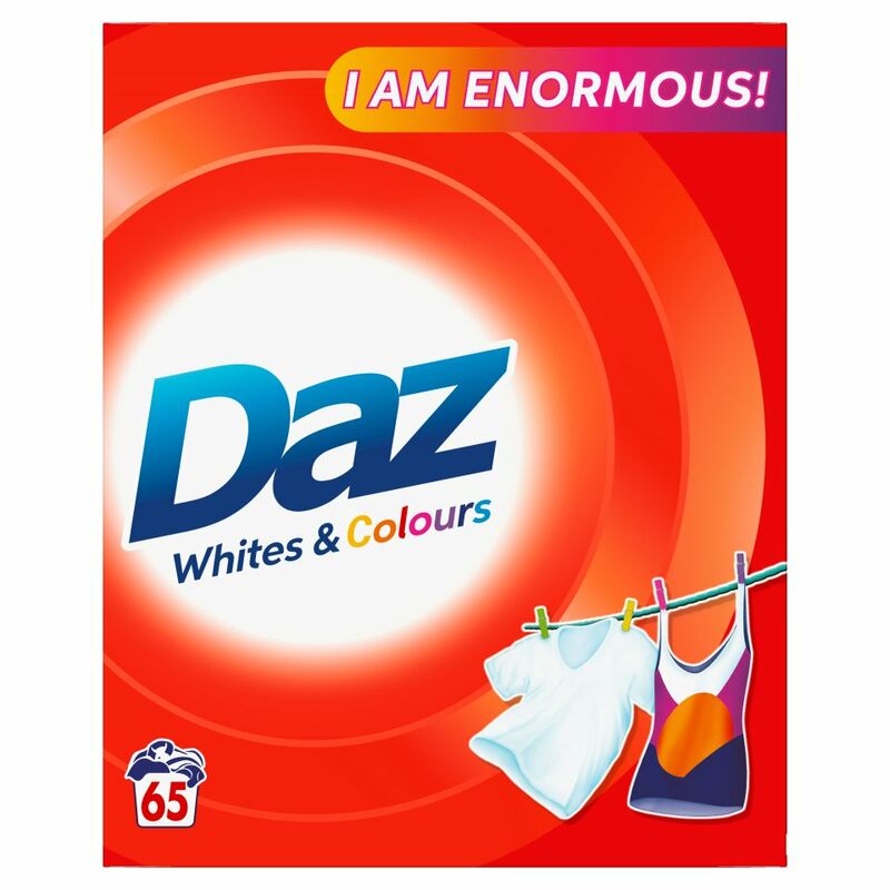 Daz Washing Powder For Whites & Colours Clothes 65 Washes