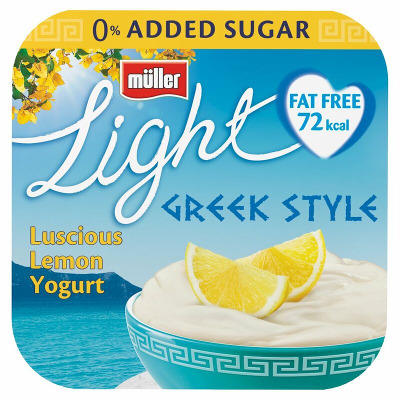 Muller Light Greek Style Lemon Yogurt 4 x 120g Muller Light Greek Style Lemon Yogurt 4 x 120g
