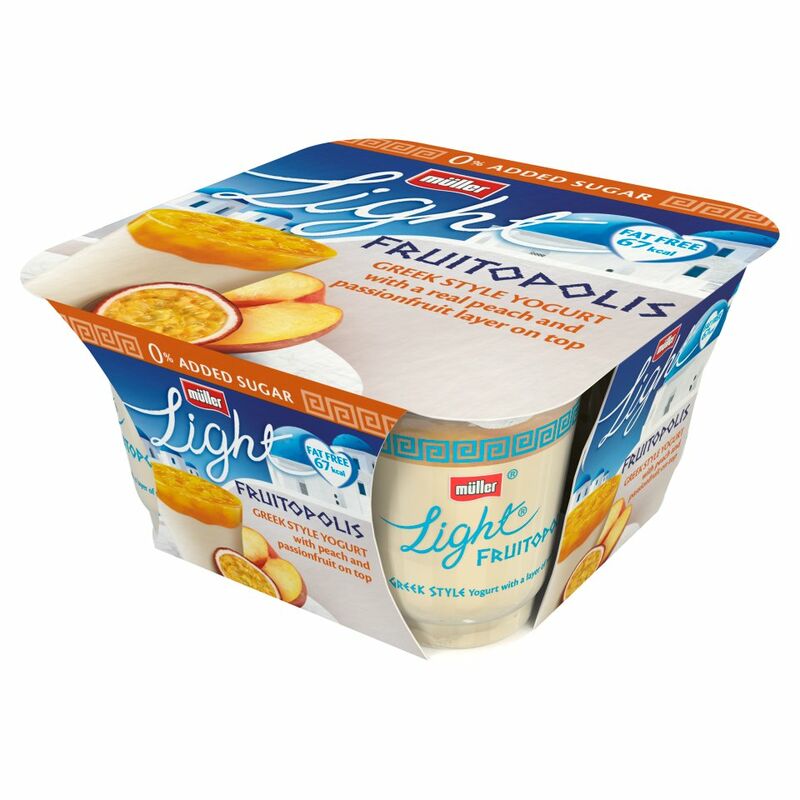Müllerlight Greek Style Yogurt Peach 4 x 130g (520g) Müllerlight Greek Style Yogurt Peach 4 x 130g (520g)