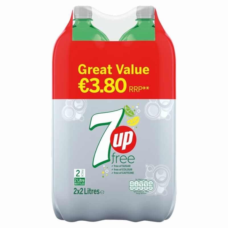 7UP Lemon and Lime Free 2 x 2 Litres