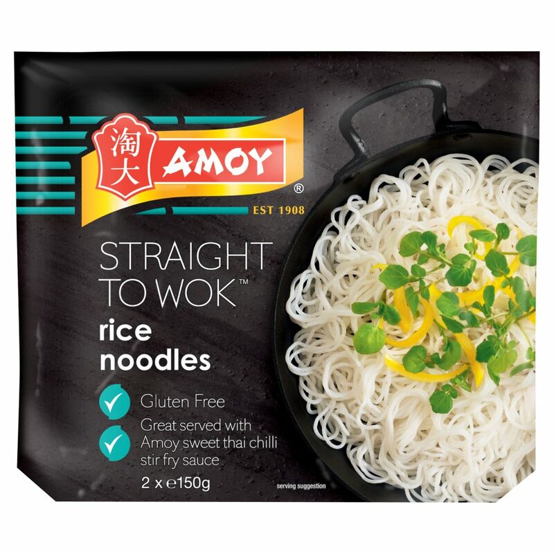 Amoy Straight To Wok Rice Noodles 2 x 150g Amoy Straight To Wok Rice Noodles 2 x 150g
