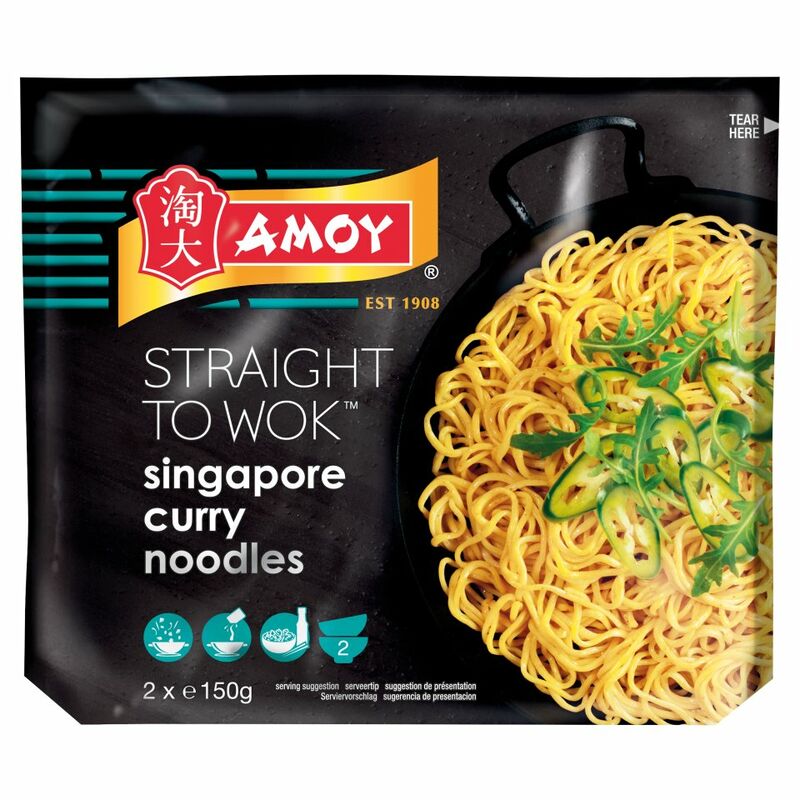 Amoy Straight to Wok Singapore Curry Noodles 2 x 150g