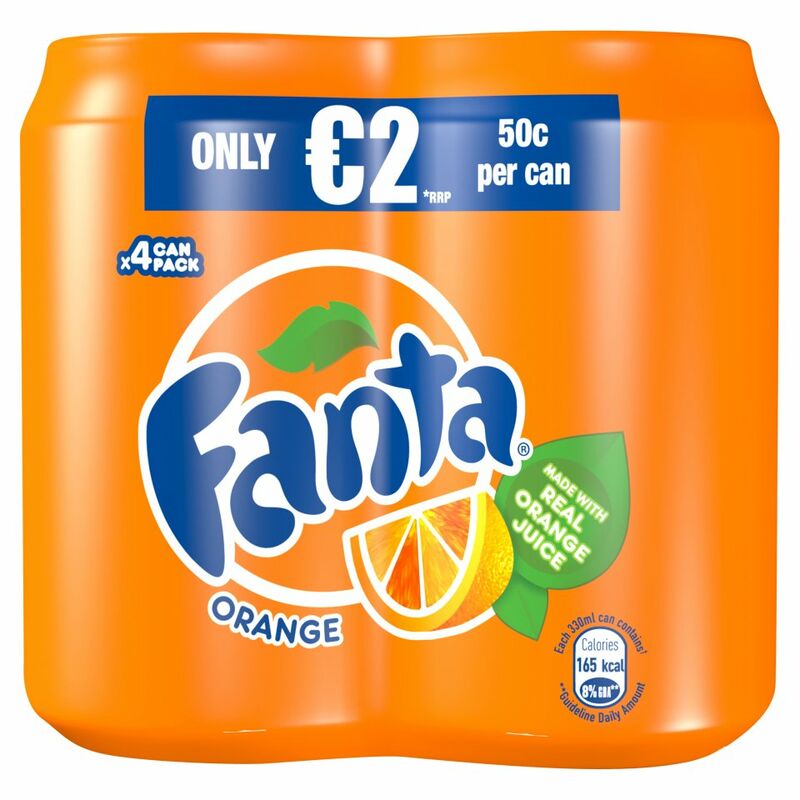 Fanta Orange 4 x 330ml Fanta Orange 4 x 330ml