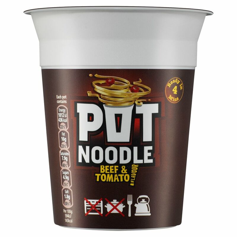 Pot Noodle Standard Beef & Tomato 90g Pot Noodle Standard Beef & Tomato 90g