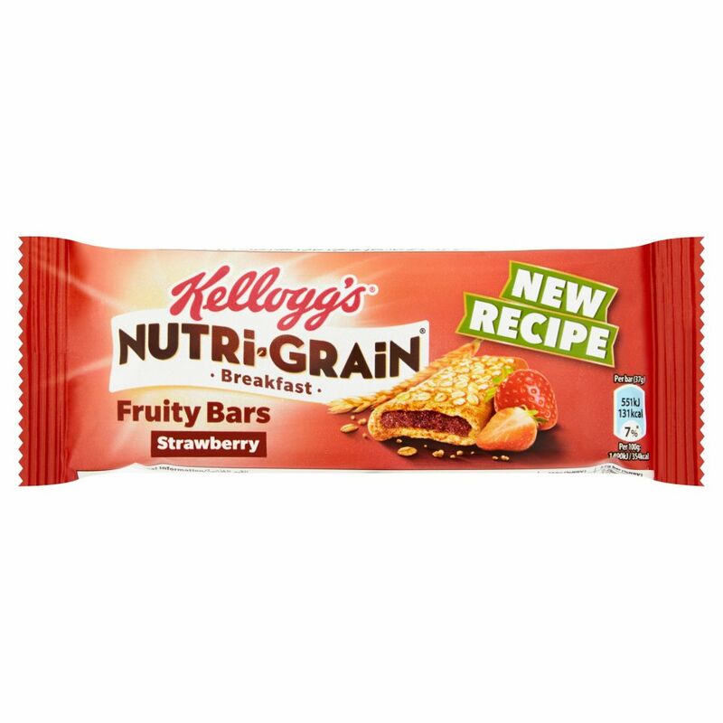 Kellogg's Nutri-Grain Fruity Breakfast Bar Strawberry Cereal Bar 37g