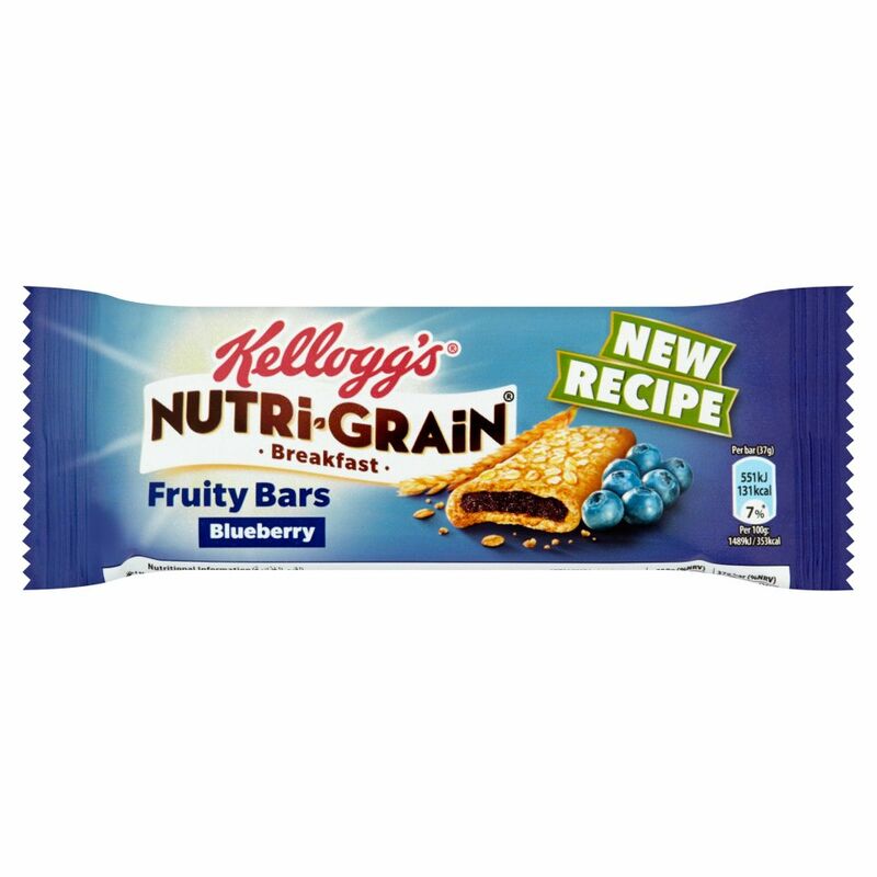 Kellogg's Nutri-Grain Soft & Fruity Blueberry Cereal Bar 37g Kellogg's Nutri-Grain Soft & Fruity Blueberry Cereal Bar 37g