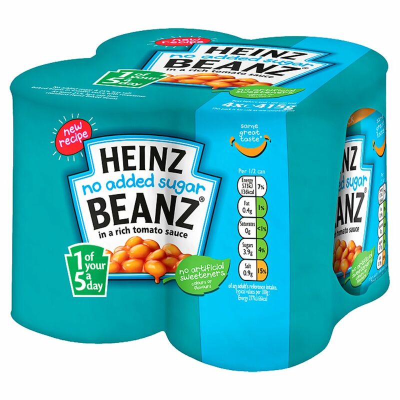 Heinz No Added Sugar Beanz in a Rich Tomato Sauce 4 x 415g