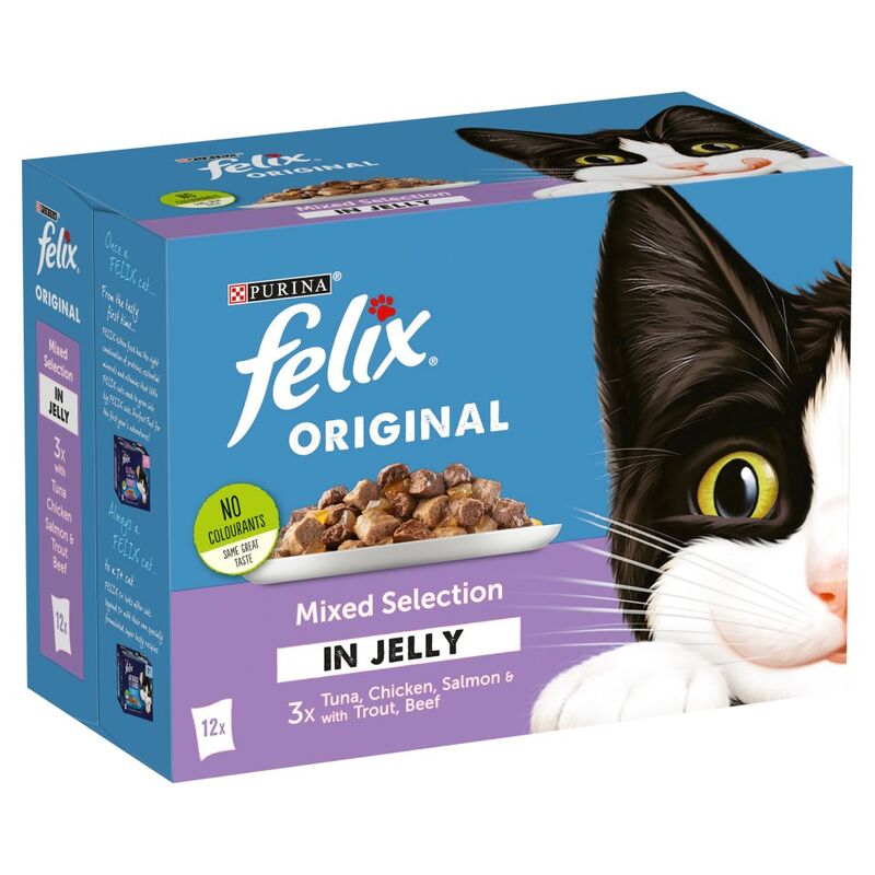 FELIX Mixed Selection in Jelly Wet Cat Food 12 x 100g