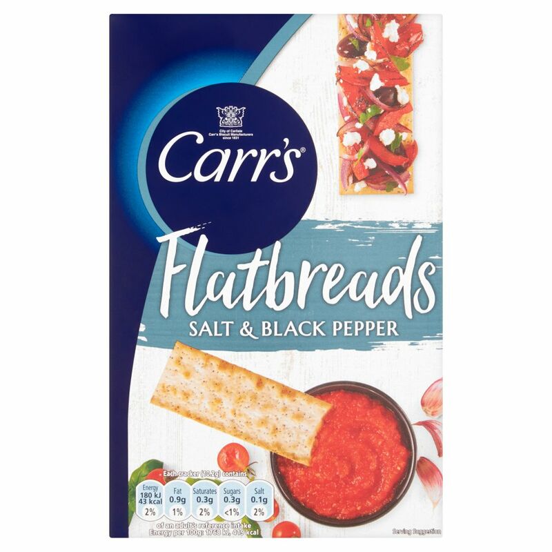 Carr's Flatbreads Salt & Black Pepper 150g Carr's Flatbreads Salt & Black Pepper 150g