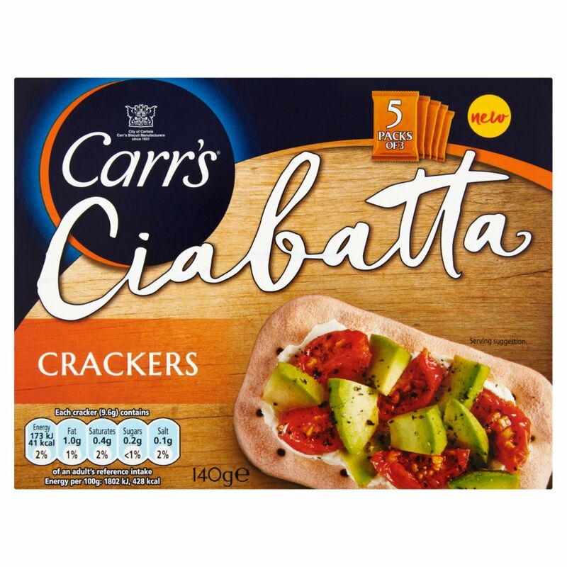 Carr's Ciabatta Crackers 140g Carr's Ciabatta Crackers 140g
