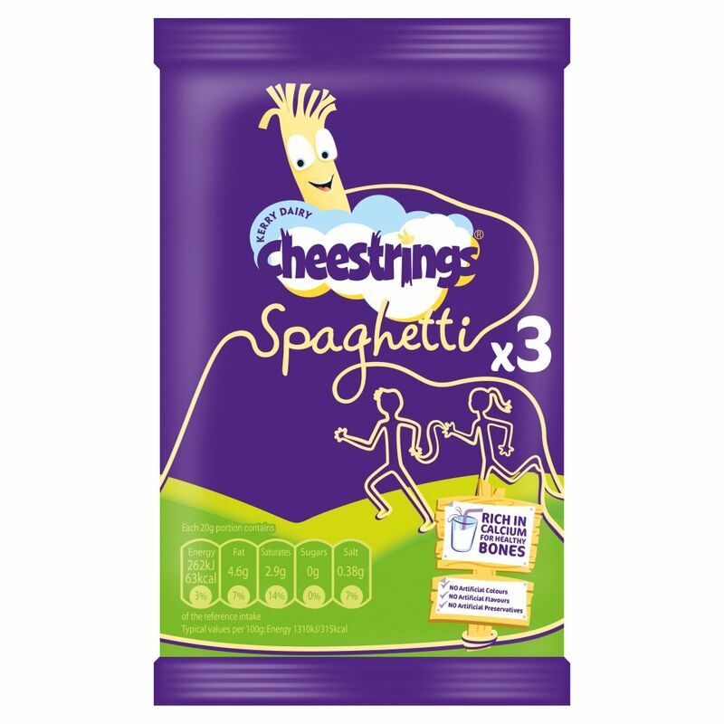 Kerry Dairy Cheestrings Spaghetti 3 x 20g (60g)