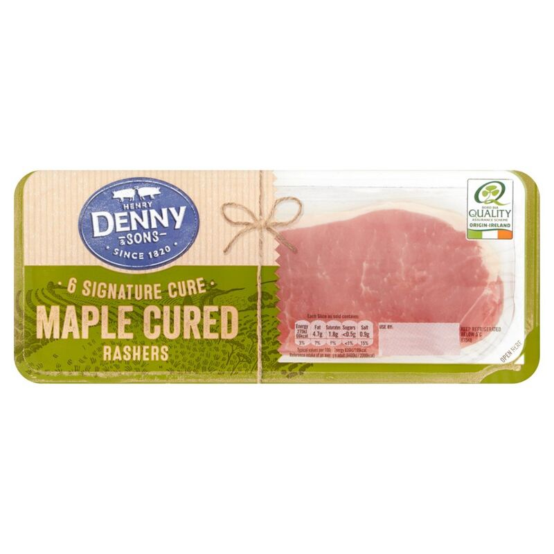 Henry Denny & Sons 6 Signature Cure Maple Cured Rashers 200g