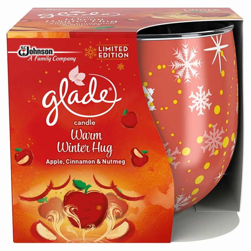 Glade Apple Cinnamon & Nutmeg Scented Candle Air Freshener 120g