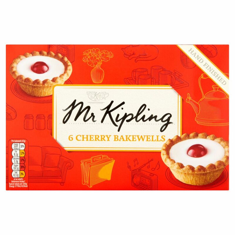 Mr Kipling 6 Cherry Bakewells