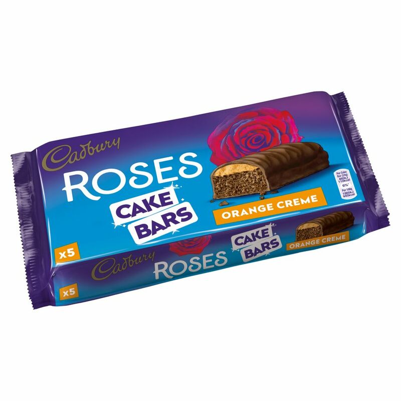Cadbury 5 Roses Cake Bars Orange Creme