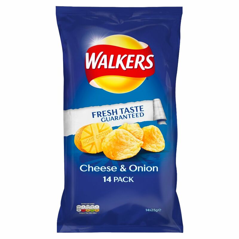 Walkers Cheese & Onion Crisps 14x25g