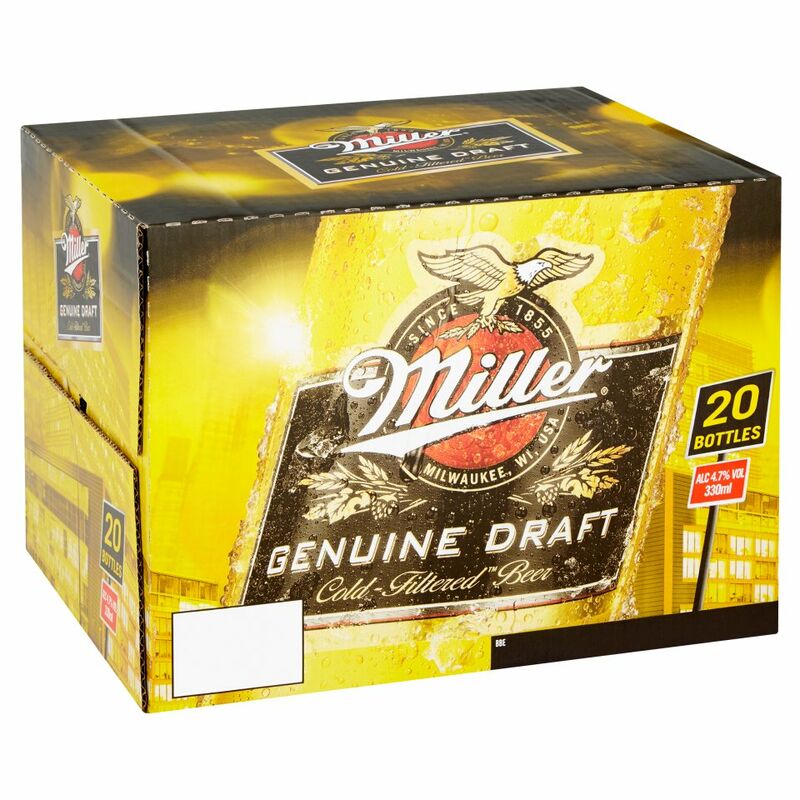 Miller Genuine Draft Cold-Filtered Beer 20 x 330ml