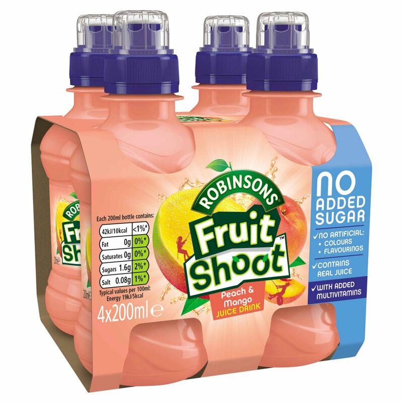 Robinsons Fruit Shoot Peach & Mango Juice Drink 4 x 200ml