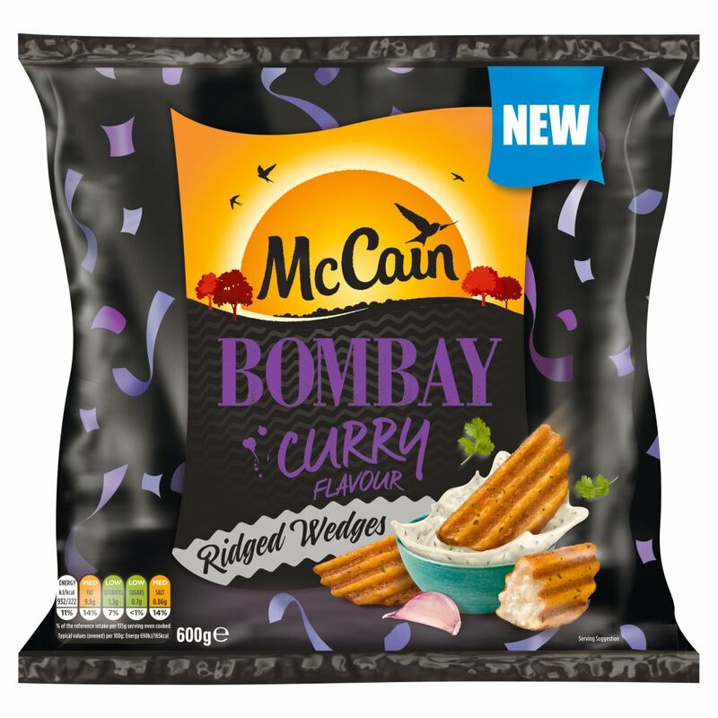 McCain Bombay Curry Flavour Ridged Wedges 600g McCain Bombay Curry Flavour Ridged Wedges 600g