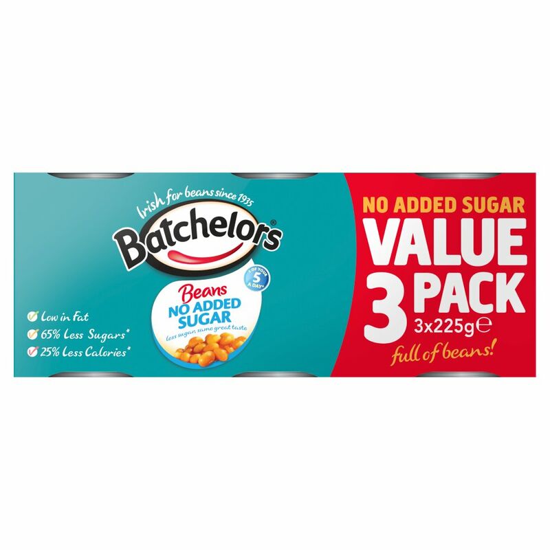 Batchelors Beans No Added Sugar 3 x 225g Batchelors Beans No Added Sugar 3 x 225g
